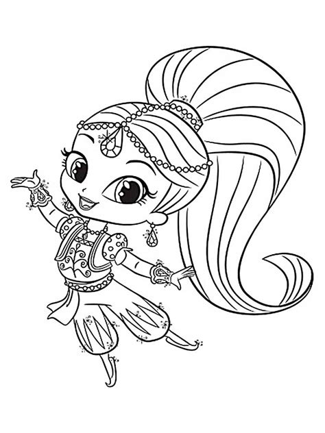 shimmer  shine coloring pages  coloring pages  kids