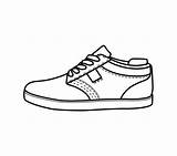 Coloring Vans Shoe Shoes Drawings Template Tennis Getdrawings Drawing sketch template