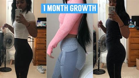 how to get a bigger butt 1 month progress youtube