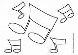 Coloring Notes Notas Musicales Music Dibujos Theme Large Edupics sketch template