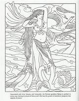 Venus Goddess Grown sketch template