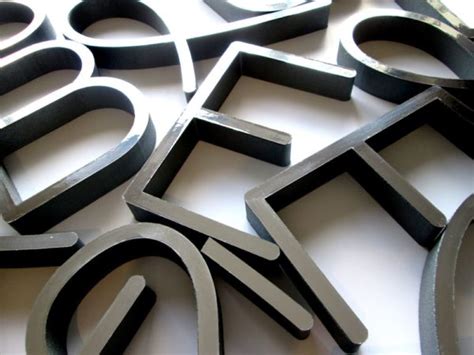 chrome display letters metal letters