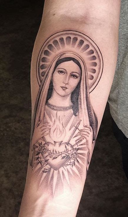 Virgin Mary Tattoo In 2023 Mary Tattoo Virgin Mary Tattoo Mother