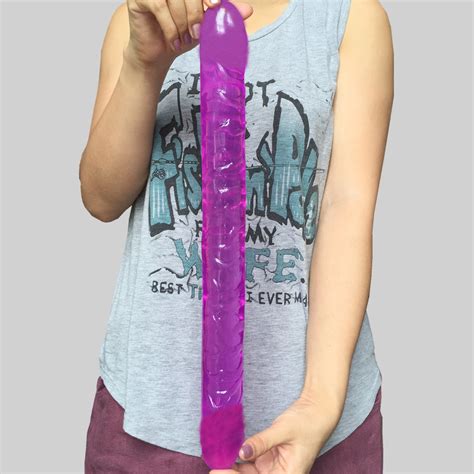 big thick double dildo 16 5 inch 42cm l dual glan penis for women gay lesbian double ended dong
