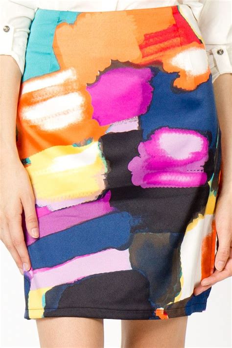 Abstract Print Skirt A Thread Arty Fashion Textiles