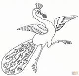Coloring Peacock Pages Dancing Cute Clipart Drawing Birds Pigeon Printable Clip sketch template