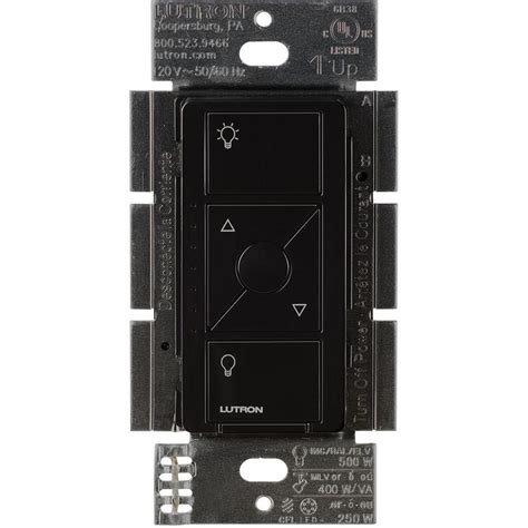 lutron caseta wireless single pole black smart elv led decorator light dimmer   light