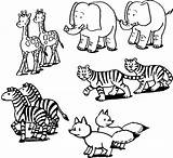 Salvajes Animals Printable Ark Noahs sketch template