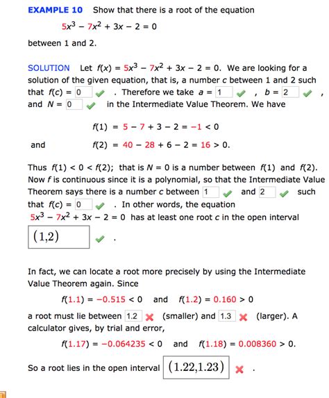 Solved Example 10 Show That There Is A Root Of The Equation