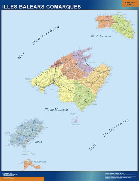 mapas islas baleares mapas posters mundo  espana