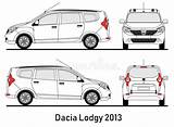 Dacia Lodgy Illustrazione sketch template