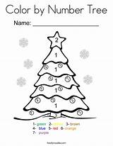 Tree Coloring Color Number Christmas Pages Twistynoodle Kids Printable Print Noodle Colors Twisty Built California Usa Es Choose Board sketch template