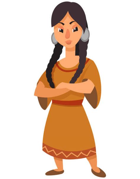 clip art of a cute native american girls illustrations royalty free