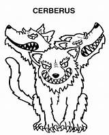 Coloring Cerberus Monster Designlooter 744px 26kb sketch template
