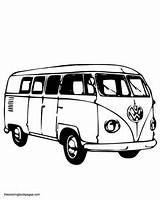Vw Bus Combi Volkswagen Coloring Car Pages Book Silhouette Para Old Classic Google Adult Dibujos Vintage Wv Van Hippie Transporter sketch template
