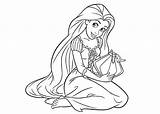 Coloring Pages Princess Rapunzel Disney Cartoon Printable sketch template