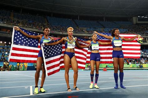 olympics 2016 allyson felix and team usa win gold medal in women s
