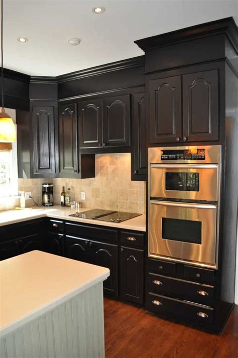 black cabinetry   elegant kitchen  decoration channel