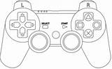 Controller Game Coloring Drawing Ps4 Pages Outline Playstation Console Joystick Nintendo Clip Template Games Xbox Ausmalbilder Gaming Switch Clipart Control sketch template