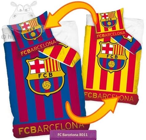 reversible bedding fc barcelona club colors crest  sizes