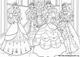 Coloring Barbie Princess Pages Printable Printables Popular sketch template