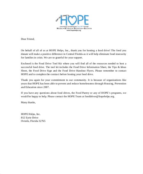 sample   letter  donation template business