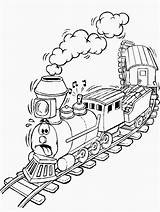 Train Coloring Choo Kids Pages Getdrawings sketch template