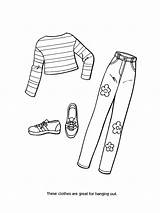Coloring Pages Clothing Preschoolers Getcolorings Clothes Barbie Fashion sketch template