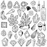 Drawing Gem Line Crystal Drawings Vectors Paintingvalley Collection sketch template