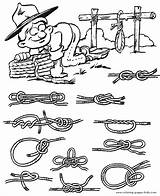 Coloring Pages Scouting Jobs Family People Printable Kids Scout Ropes Teaches Twist Sheets Color Knots Found sketch template