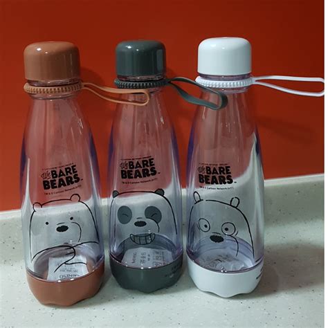 bare bears plastic water bottle ml miniso furniture home