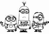 Minions Coloring Pages Kids Color Print Children Minion Printable Animation Characters Beautiful Pretty Entitlementtrap sketch template