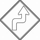Signs Road Turn Colouring Reverse Sign Coloring Clipart Outline Etc Street Left Alignment Horizontal Tiff W1 Usf Edu Original Large sketch template