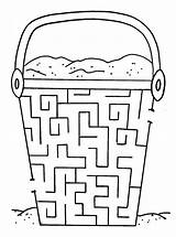 Printable Easy Maze Mazes Kids Coloring Pages sketch template