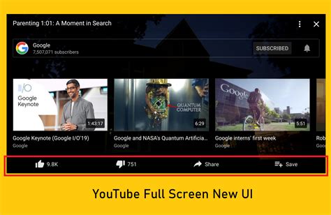 youtube improves  ui letting users enjoy full screen mode