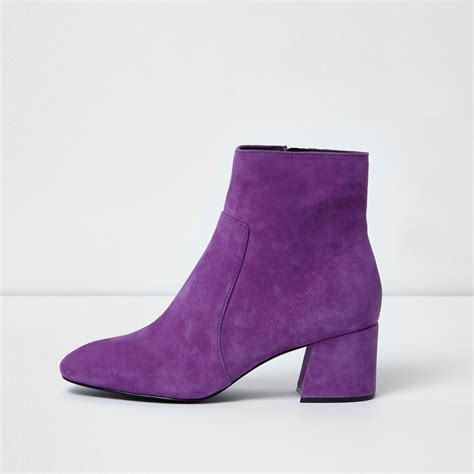 purple leather ankle boot senboku shihousyoshicom
