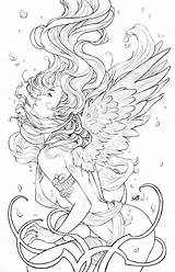 Angels Coloring Pages Demons Getdrawings sketch template