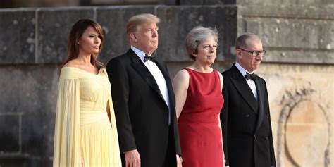 Donald Trump And Theresa May Couldn T Look Any Less Happy