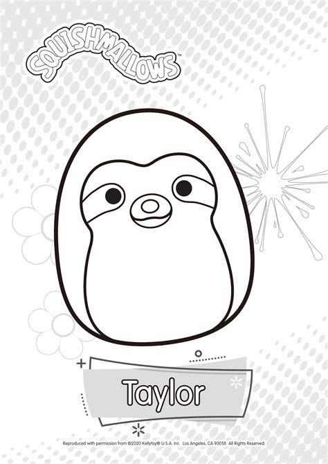 squishmallows taylor coloring pages xcoloringscom