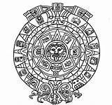 Mayan Calendar Coloring Colouring Book Drawing Getdrawings Pages Adults Getcolorings Color sketch template