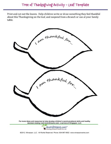 printable thankful tree leaf template printable templates