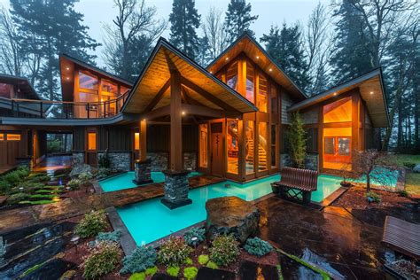luxury west coast contemporary timber frame oceanfront estate idesignarch interior design
