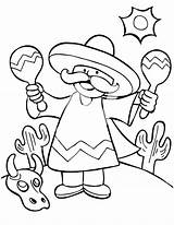 Coloring Mexican Pages Fiesta Mexico Printable Man Maracas Culture Colouring Independence Shaking Pinata Two Sombrero Drawing Kids Color Getcolorings Soccer sketch template
