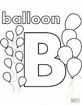 Coloring Alphabet Pages Balloon Abc sketch template