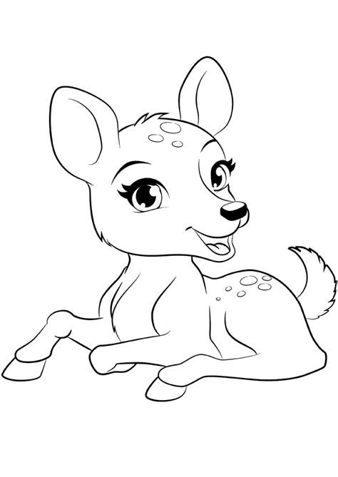 fawn coloring pages to download and print for free