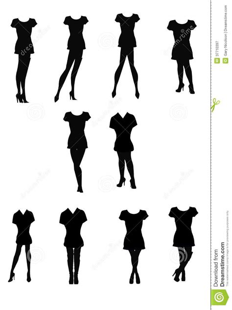T Shirts And Legs Silhouettes Royalty Free Stock