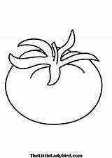 Tomato Coloring Pages Kids Vegetables Getcolorings Color Printable sketch template