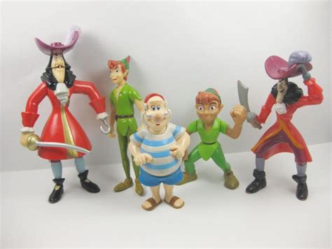 disney lot   peter pan small action figurine toys captain hook smee christmas ornaments