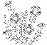 Embroidery Hand Patterns Designs Printable Flower Simple Pintangle Pattern Flowers Drawing Printables Print Transfer Click Larger Just Size Transfers Reminder sketch template