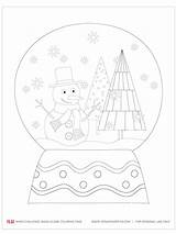 Coloring Snow Pages Snowman Globes Snowglobe Globe Comments Paper sketch template